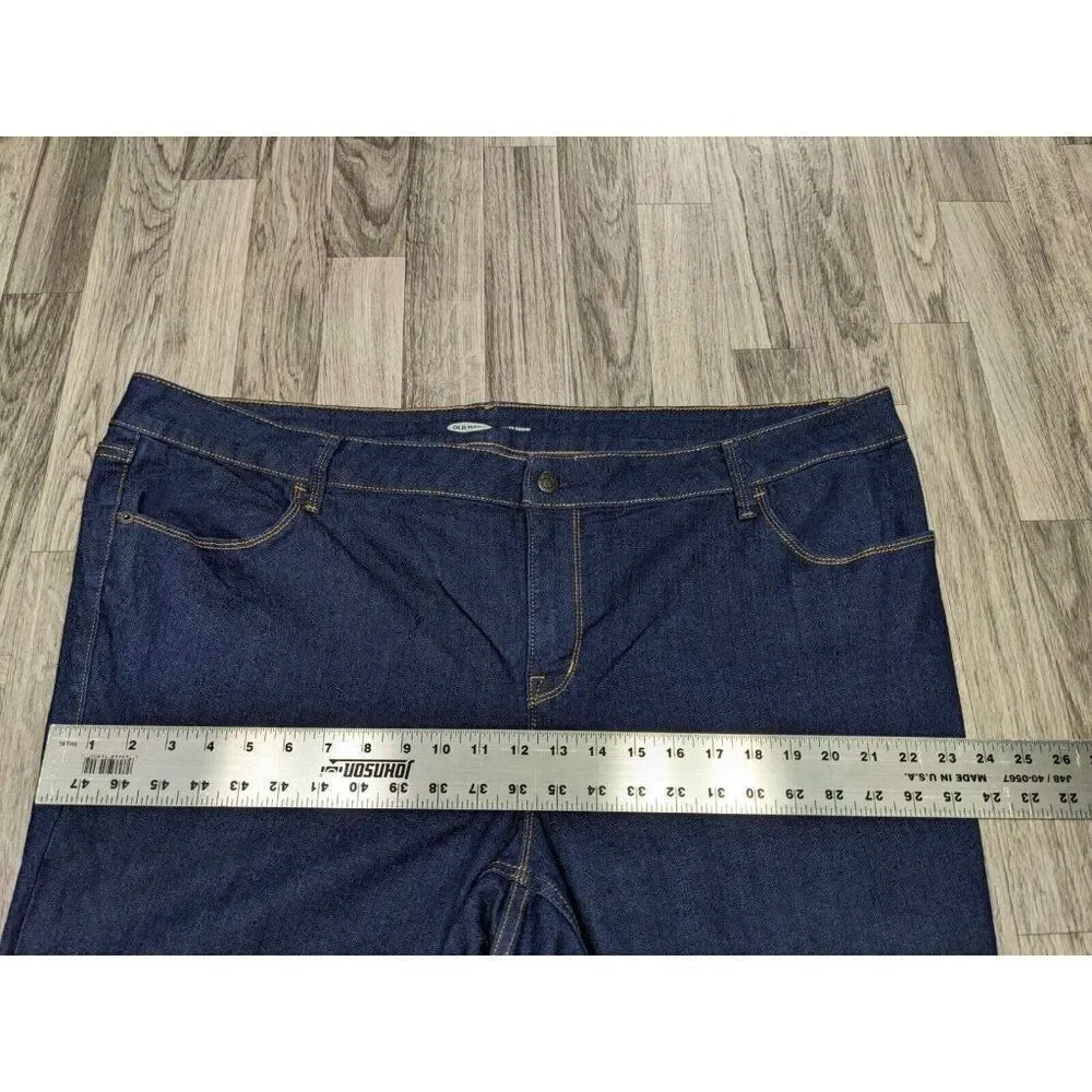 Old‎ Navy Womens Plus Size 24 Short Pockets Super Skinny Denim Blue Jeans